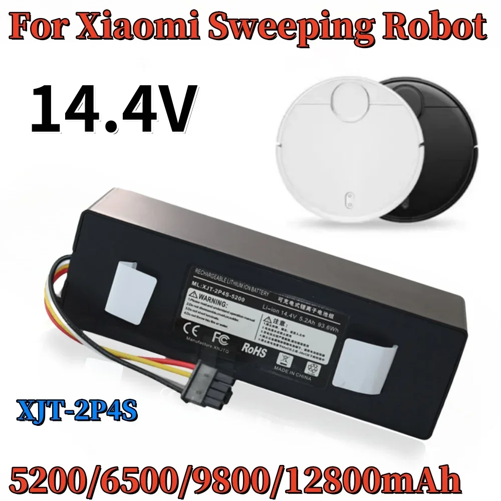 

14.4V 5200/6500/9800/12800mAh Robotic Vacuum Cleaner Replacement lithium Battery For Xiaomi Roborock S55 S60 S65 S50 S51 S5 MAX