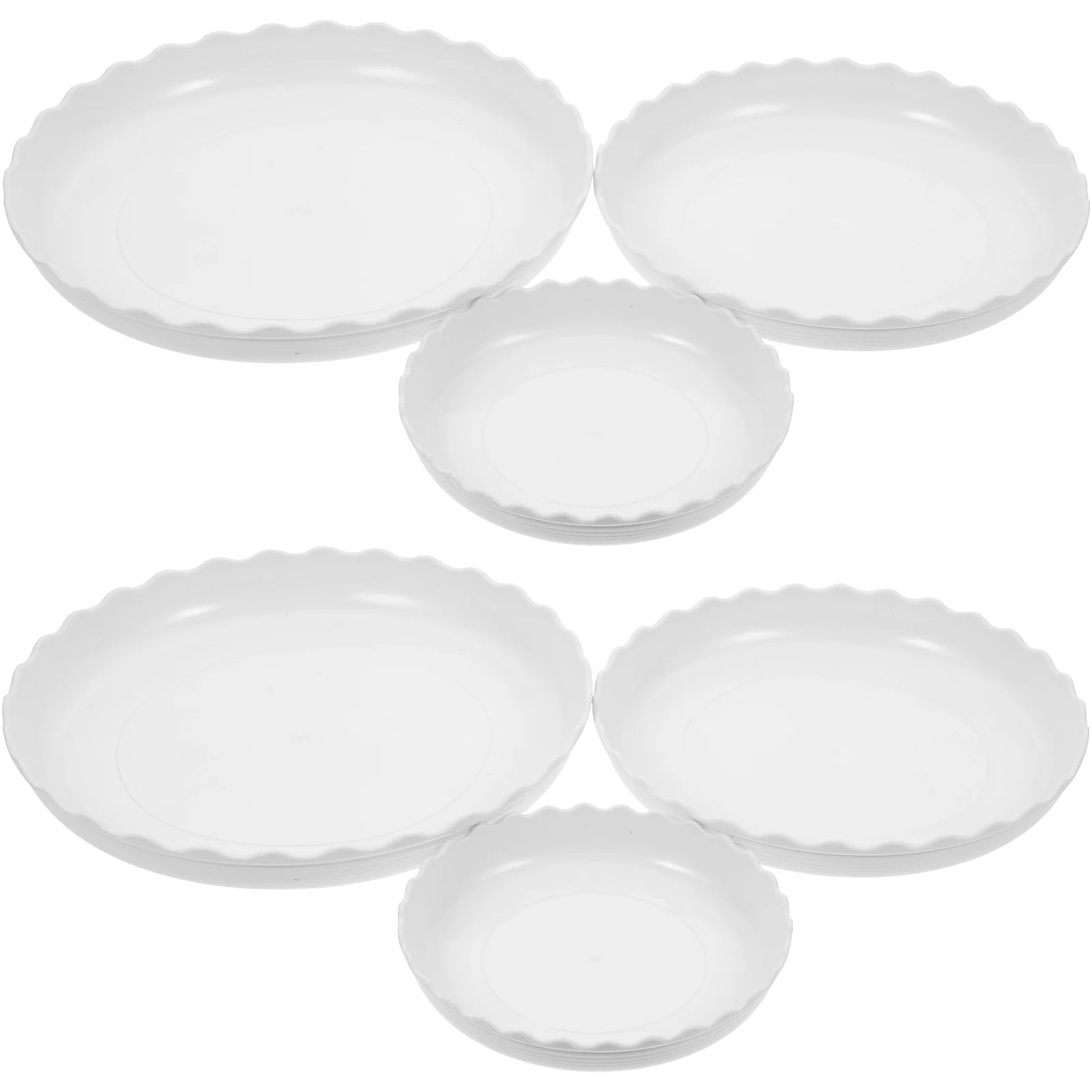 

12 Pcs Round Plant Saucer White Flower Pot Base 140mm 11cm 200mm 16cm 240mm 20cm Drip Tray For Plants Water Resistant PP