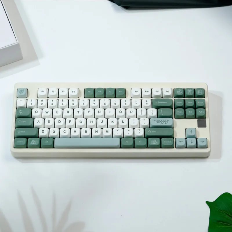 1Set Botanical Garden Keycaps PBT Keycaps MA Profile Dye Sublimation KeycapsFor Gaming Mechanical Keyboard,MX Switches