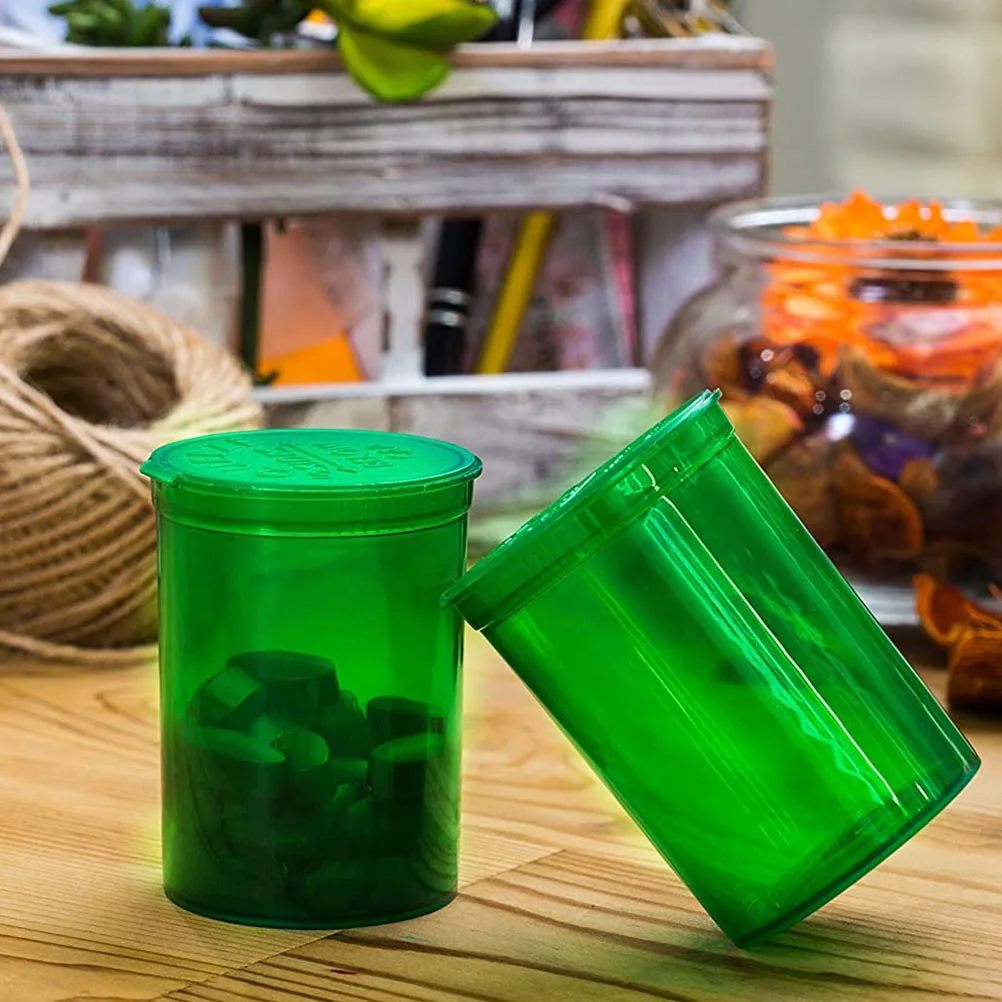 

30 Pcs Flask Safe Bottles Empty Supplement with Child-proof The Pet