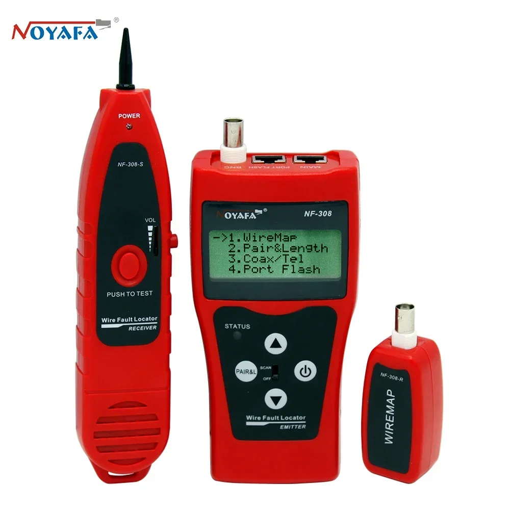 NOYAFA NF-308 Measure Network LAN Cable Length Cable Continuity Test Wire Tracker RJ45 RJ11 Ethernet USB BNC Cable Tester