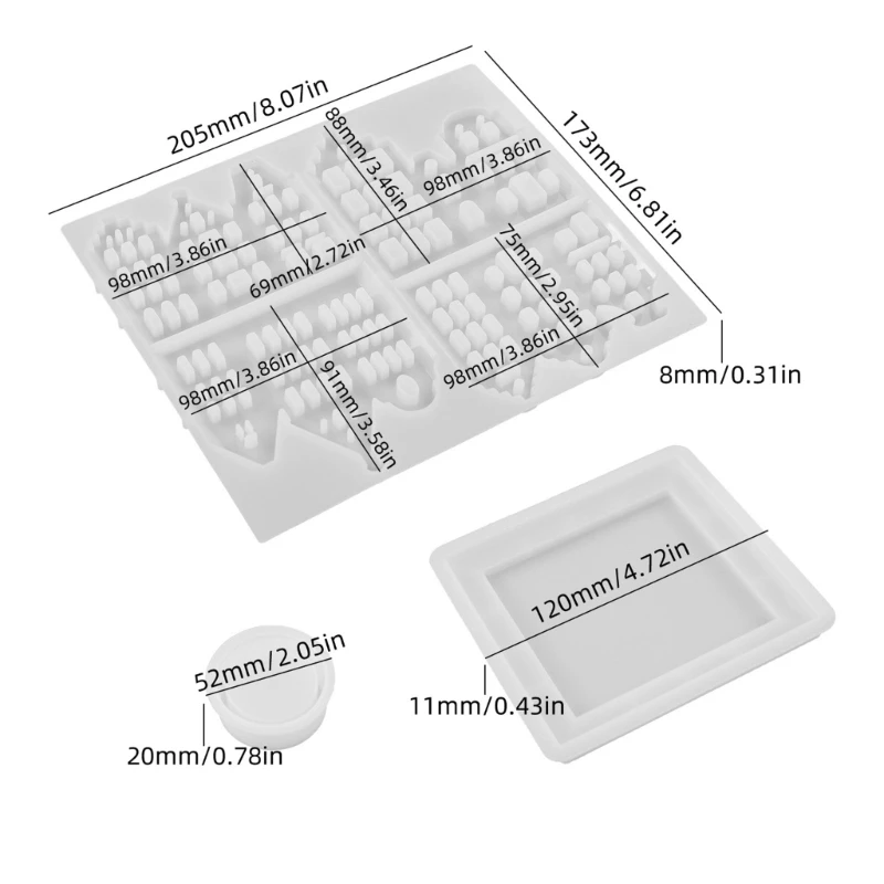 Molde resina para casa y portavelas 652F, moldes resina hechos a mano para decoraciones del hogar, perfectos para uso y