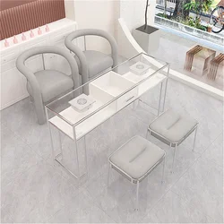 Nordic Transparent Nail Tables Simple Modern Luxury Multifunction Nail Tables Professional Aesthetictable Salon Furniture FYMT