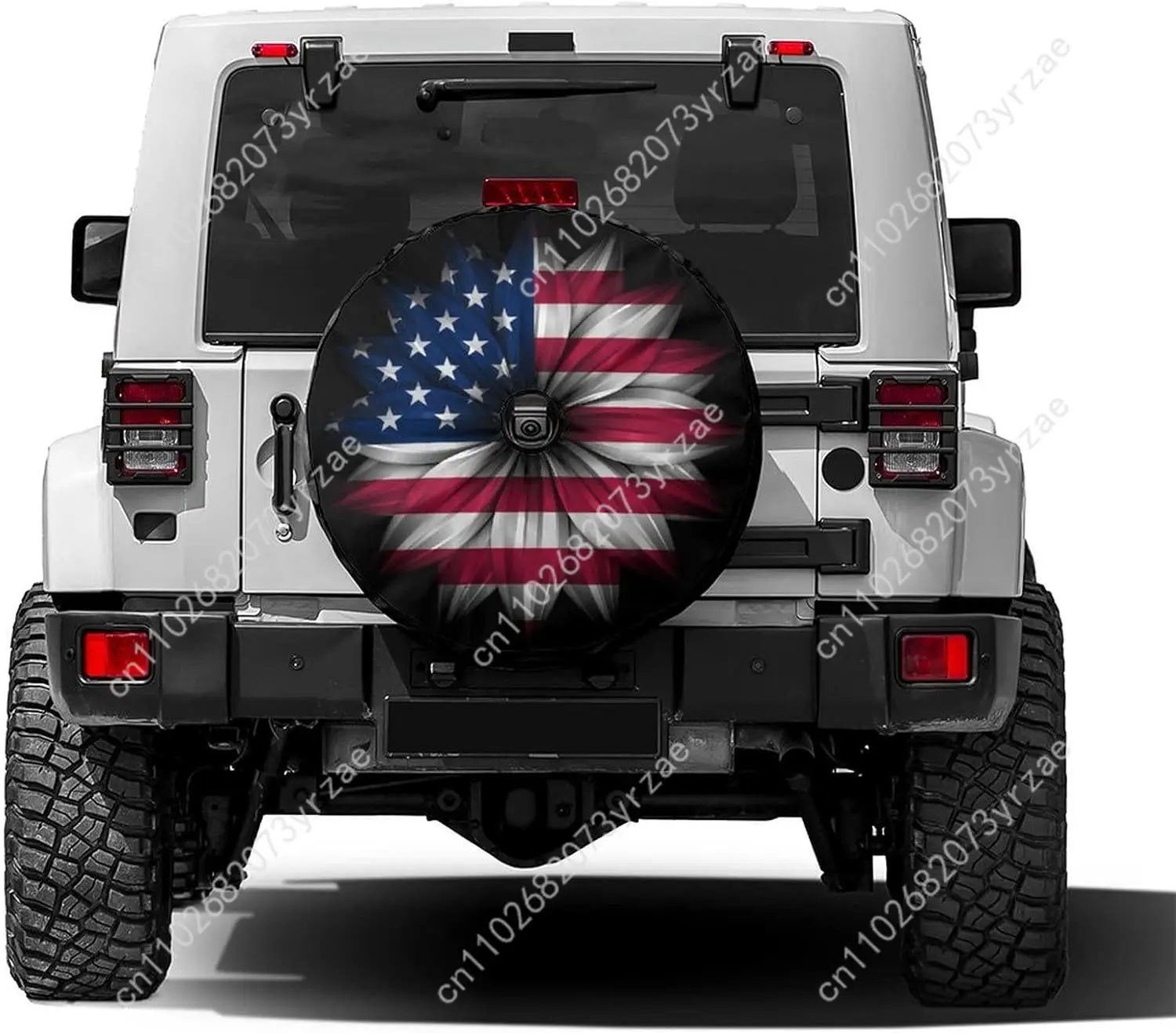 

USA Flag Flower Various Models Spare Car Tire Cover Sand Dust Prevention Protect Wind Rain Tire Cover Sturdy Durable Tire Covers
