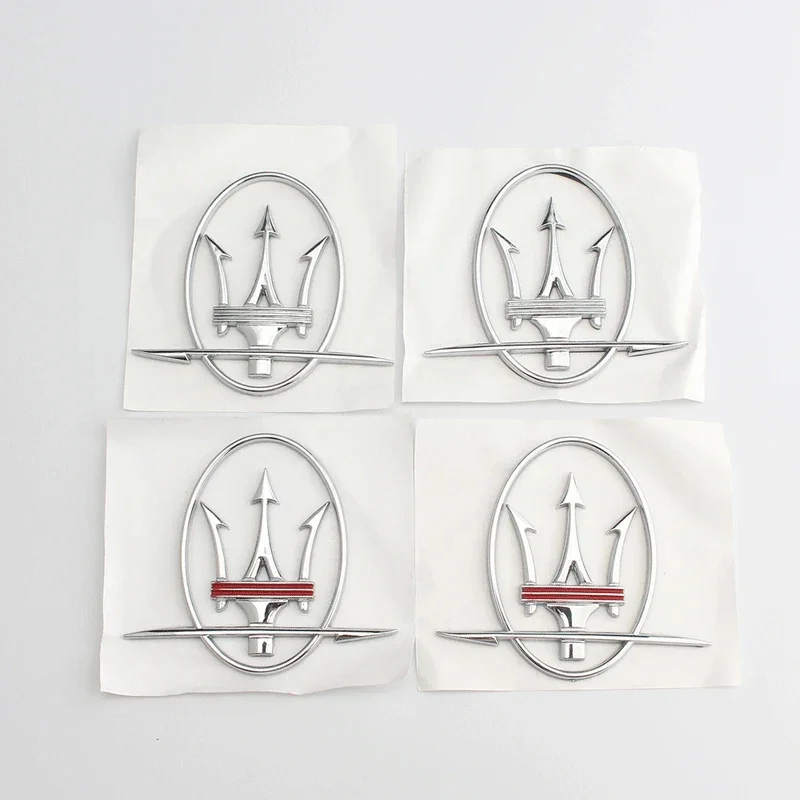 Calcomanías emblema de ventana insignia 2 uds pegatina lateral de guardabarros de coche para logotipo Maserati Levante Quattroporte Ghibli Gran Turismo GC GT