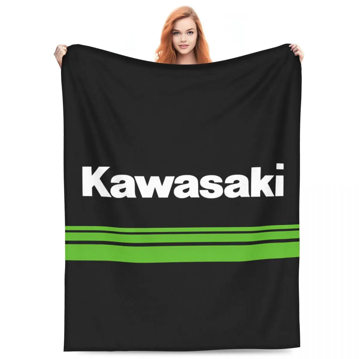 

Sport Racing Motorcycles Kawasakis Blanket Flannel All Season Portable Super Warm Throw Blankets for Sofa Outdoor Bedding Throws