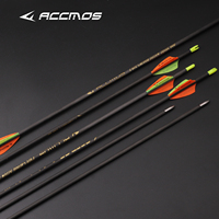 6/12/18pc Hot Pure Carbon Arrow 28in 29in 32inch Spine 600 700 800 900 1000 1100 1300 1500 1800ID 4.2 mm Archery for Recurve Bow
