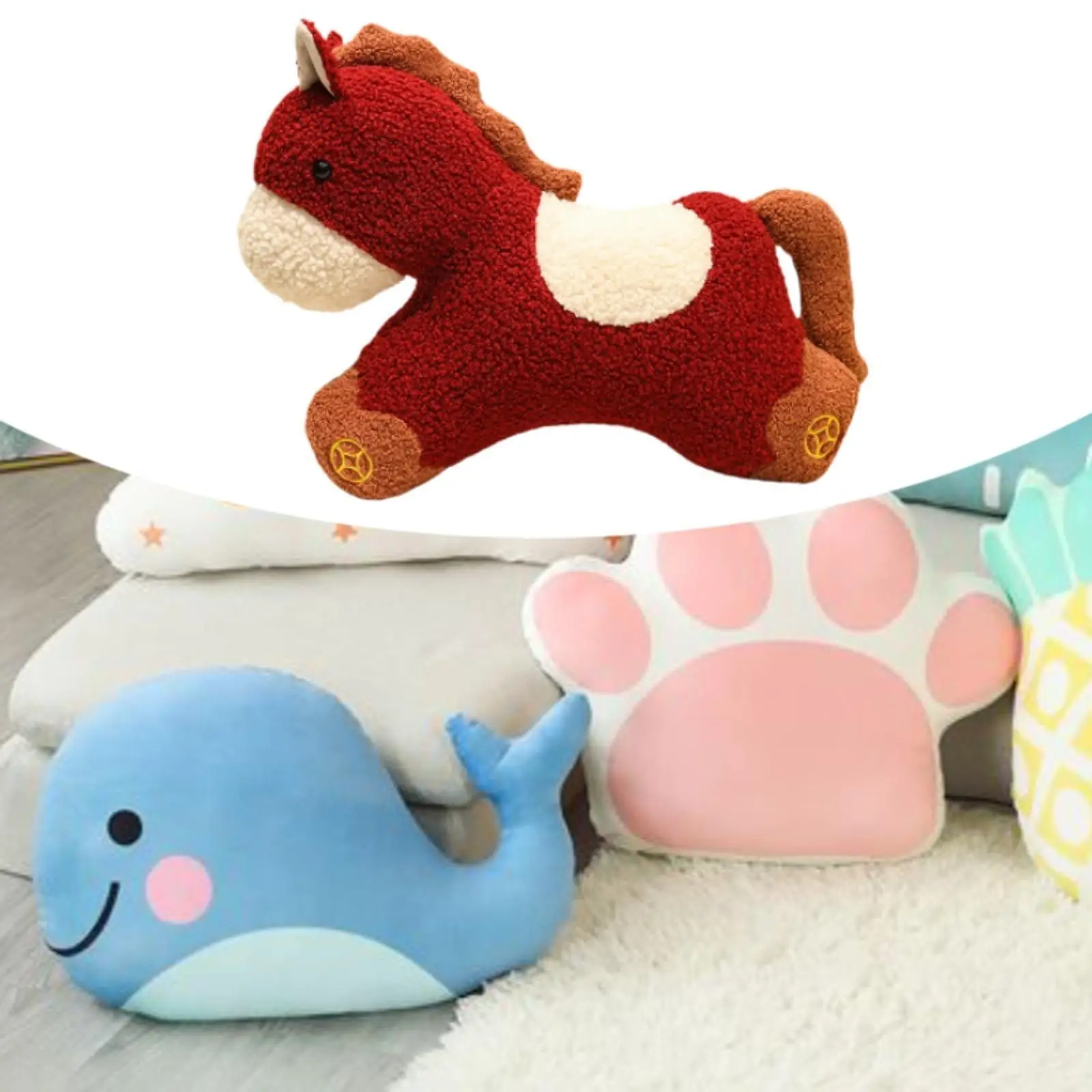

Лошадь, мягкая кукла-лошадь, мультяшные обнимающие игрушки, декоративная подушка, мягкие плюшевые игрушки, плюшевая кукла-животное для мальчиков и девочек-подростков