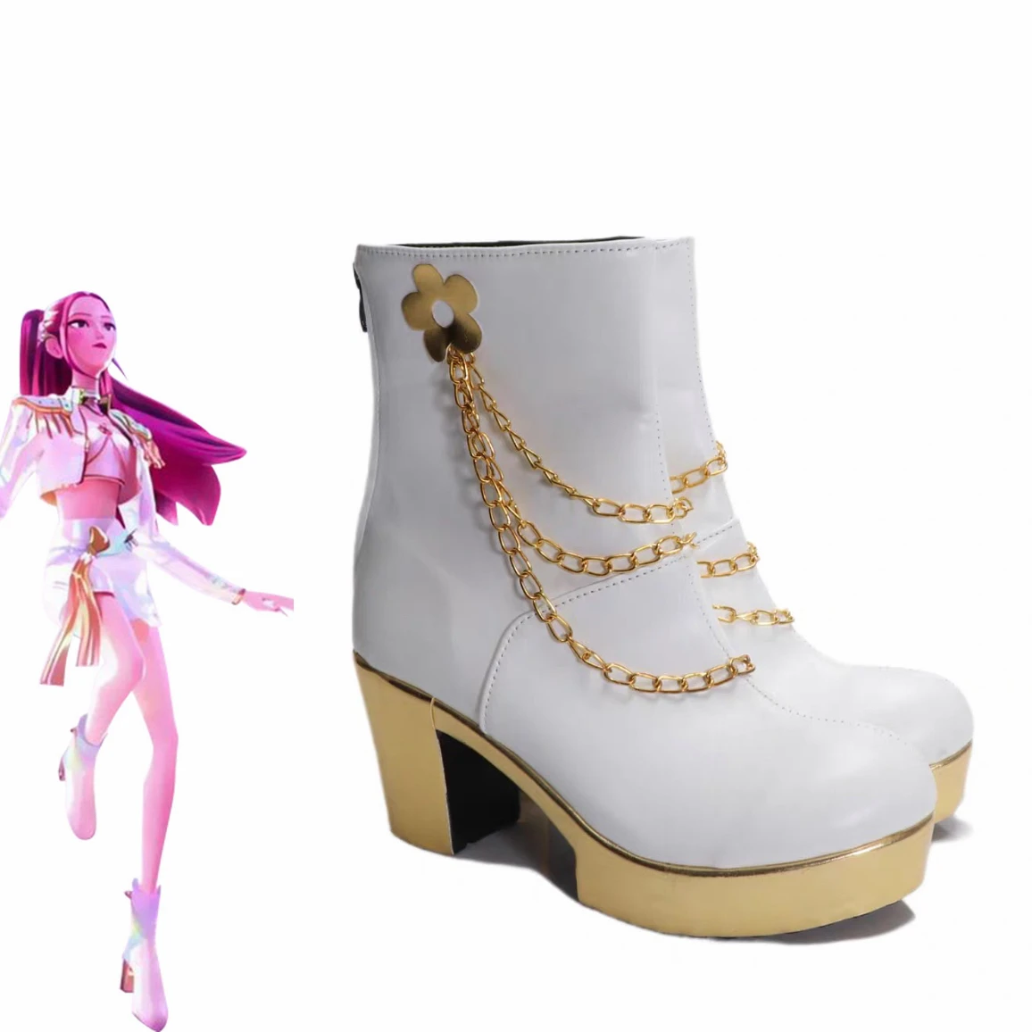 

Mira Cosplay Shoes Boots KPOP Huntrix White Shoes For Halloween Carnival Party