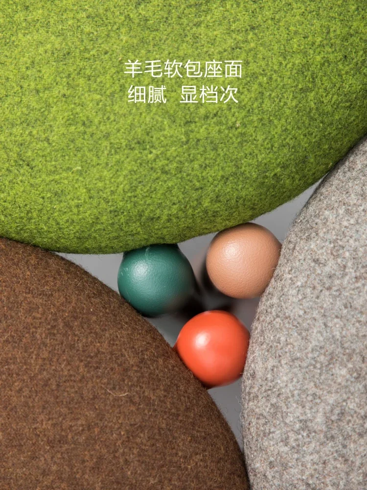 round stool, home bedroom, study, can be stacked stools, small apartment sofa stools