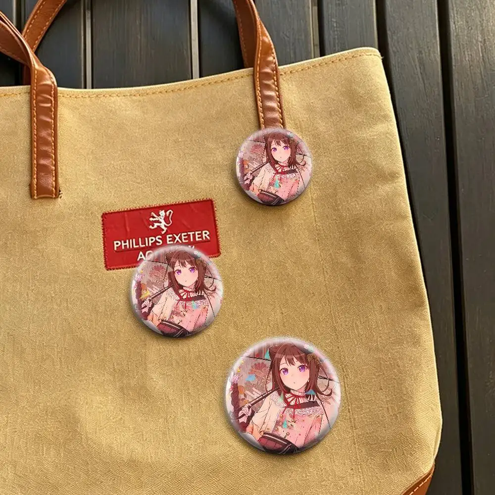 BanG Dream Toyama Kasumi 32/44/58mm Handmade Pins Round Brooch Badge Backpacks Clothes Jewelry Gifts