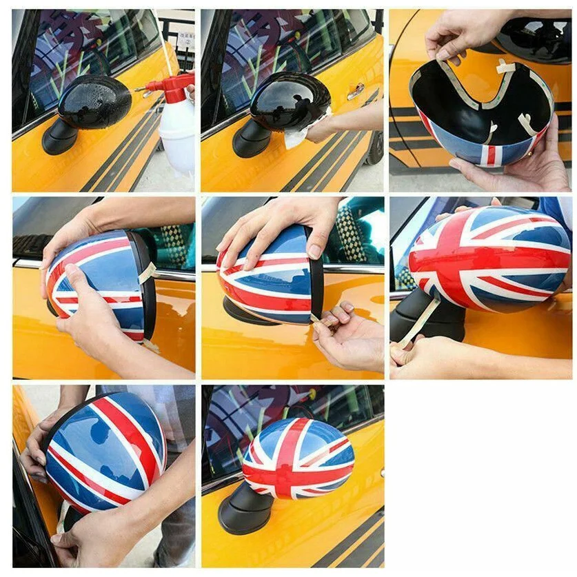 

N29R_RB UK Flag Mirror Covers for Mini Cooper R55 R56 R57 R58 R60 R61