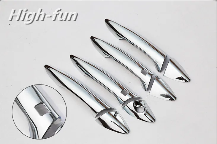 FUNDUOO For Hyundai Elantra 2012 2013 2014 2015 2016 New Chrome Car Side Door Handle Cover Trim Sticker With Smart Entry Buttons