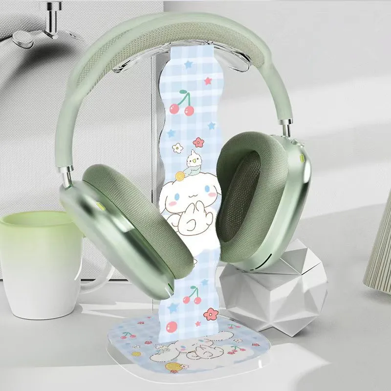 Joytop Sanrio PC سماعة حامل حامل Kuromi سماعة الرأس رف جبل شماعات مرنة العالمي سماعة ألعاب شماعات رف شاشة