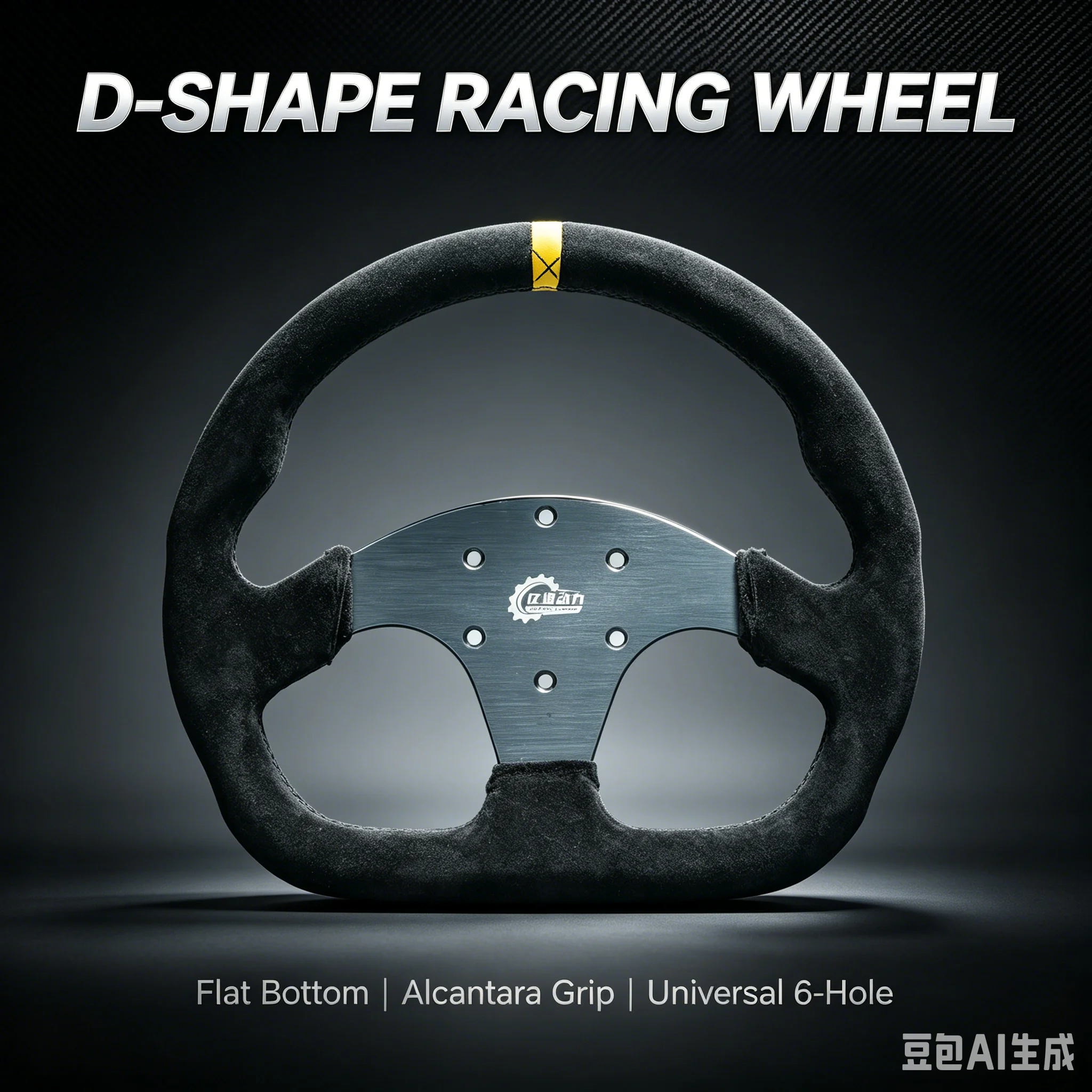 13 Inch 320MM D-Shaped Racing Wheel Game Toy Car Steering Wheel for Automobile Modification