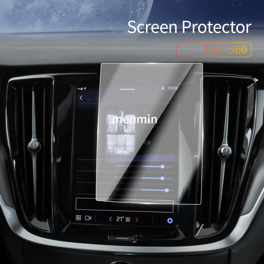 

Car Stickers Carplay Screen Protector Dash Tempered Glass Protective Film Diaplay Navigation Auto For 25 Volvo S60