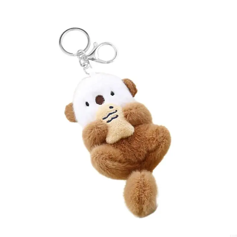 E8FB Animal Themed Keyring Cartoon Cartoon Charm Bag Bag Bag Holder Great Gift для семьи и коллег.