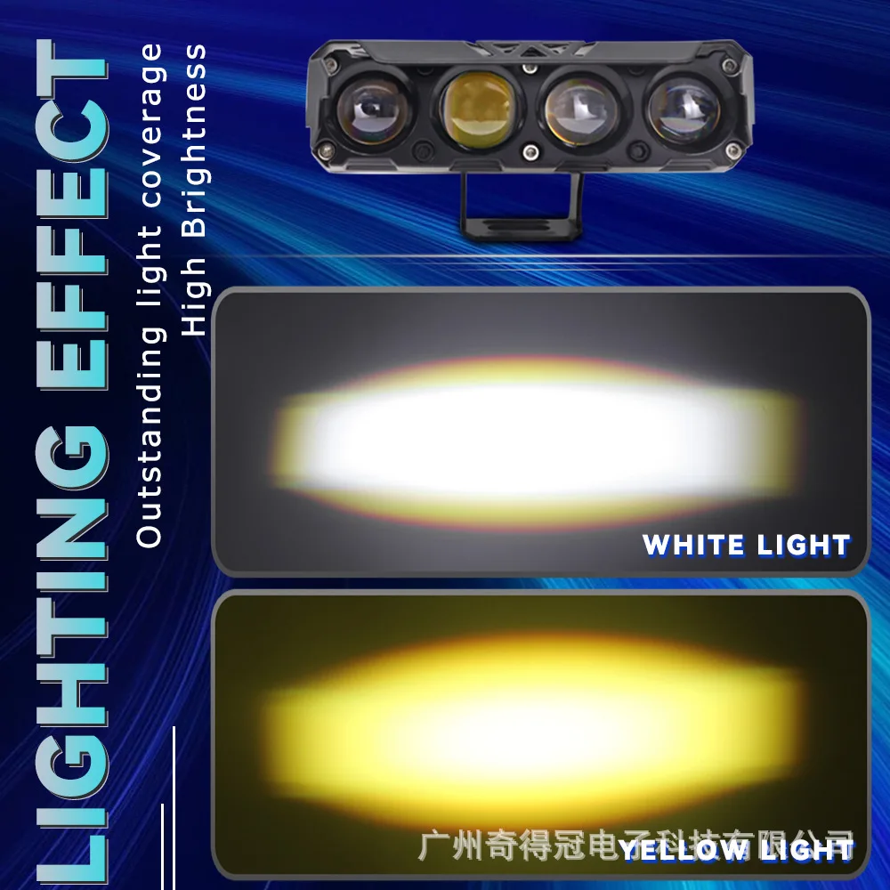 spotlight moto led lamp 4 Lens Projector Headlight for Harley ATV Truck SUV Car Work Light Motorcycle LED Fog lights motor bike
