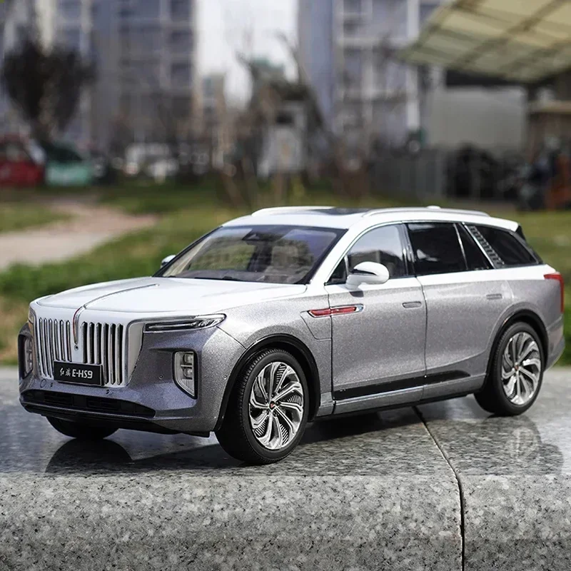 1: 18 FAW CA SUV Liga Simulação Carro HONGQI E-HS9 Modelo Decoração de Mesa Decoração de Carro Adulto Presente Coleção Exibição