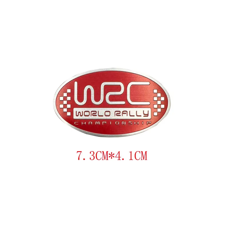 3D Aluminium Car Styling WRC World Rally Championship Universal Universal Adhesive Emblem Trunk Fender Badge Car Accessories