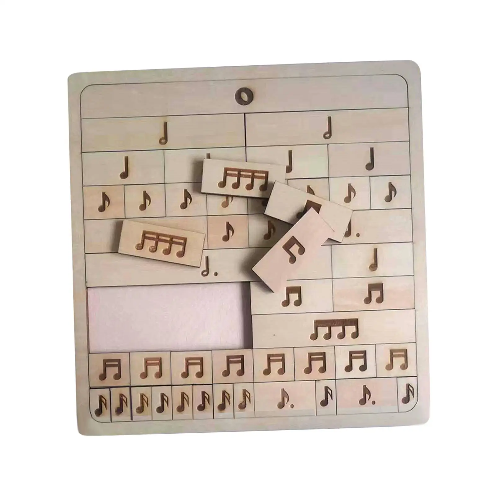 

Wooden Musical Note Puzzle Montessori Portable for Boys Girls Kids