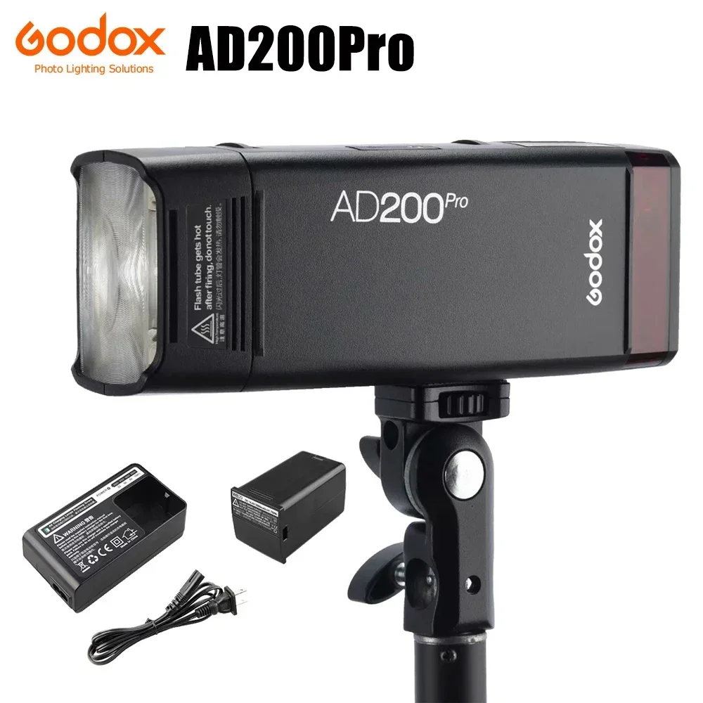 Godox AD200pro 200Ws Speedlight Flash Luar Ruangan TTL HSS 2.4G Nirkabel X AD200 PRO Flash Saku untuk Sony Nikon Canon Fujifilm