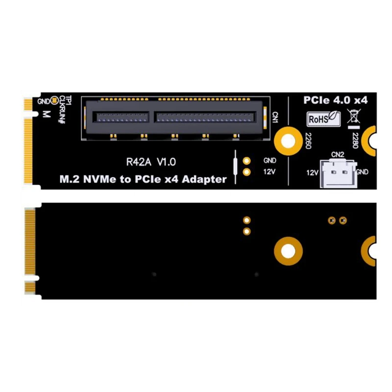

R42A M.2 NVMe Riser Card to PCIe X4 Адаптер PCI-e 4.0 Карта расширения для обновления настольного компьютера