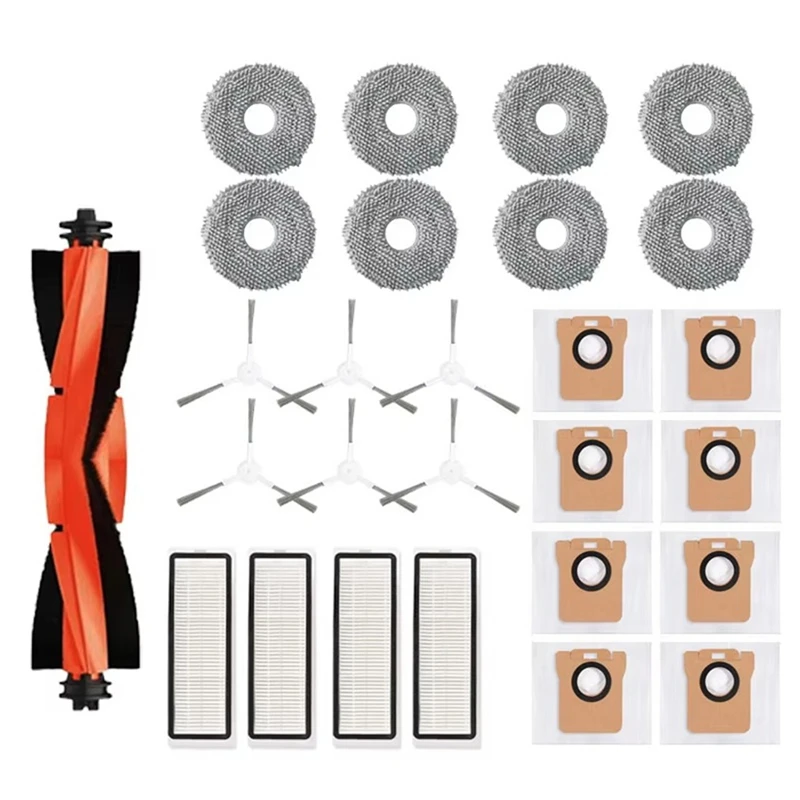 

A13R-For Xiaomi Robot Vacuum X20 + /X20 Plus Dust Bag Mop Cloth Accessories Main Side Brush Hepa Filter Replacement Parts