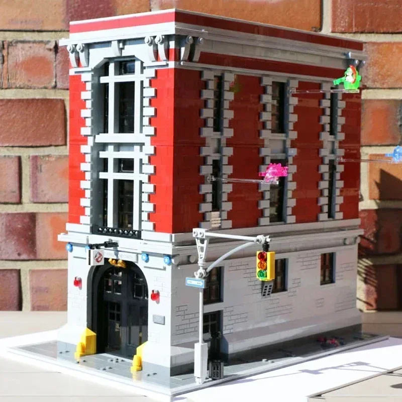 

New 16001 Ghostbusters Firehouse Headquarters 4634PCS Building Blocks Bricks Kit Compatible 75827 Christmas Birthday Gifts