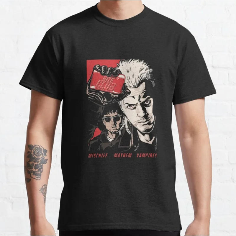 

80s vintage movie The lost boys Vampire David horror movie Scary Halloween Gift T shirt for men Large size Tops printed clothes