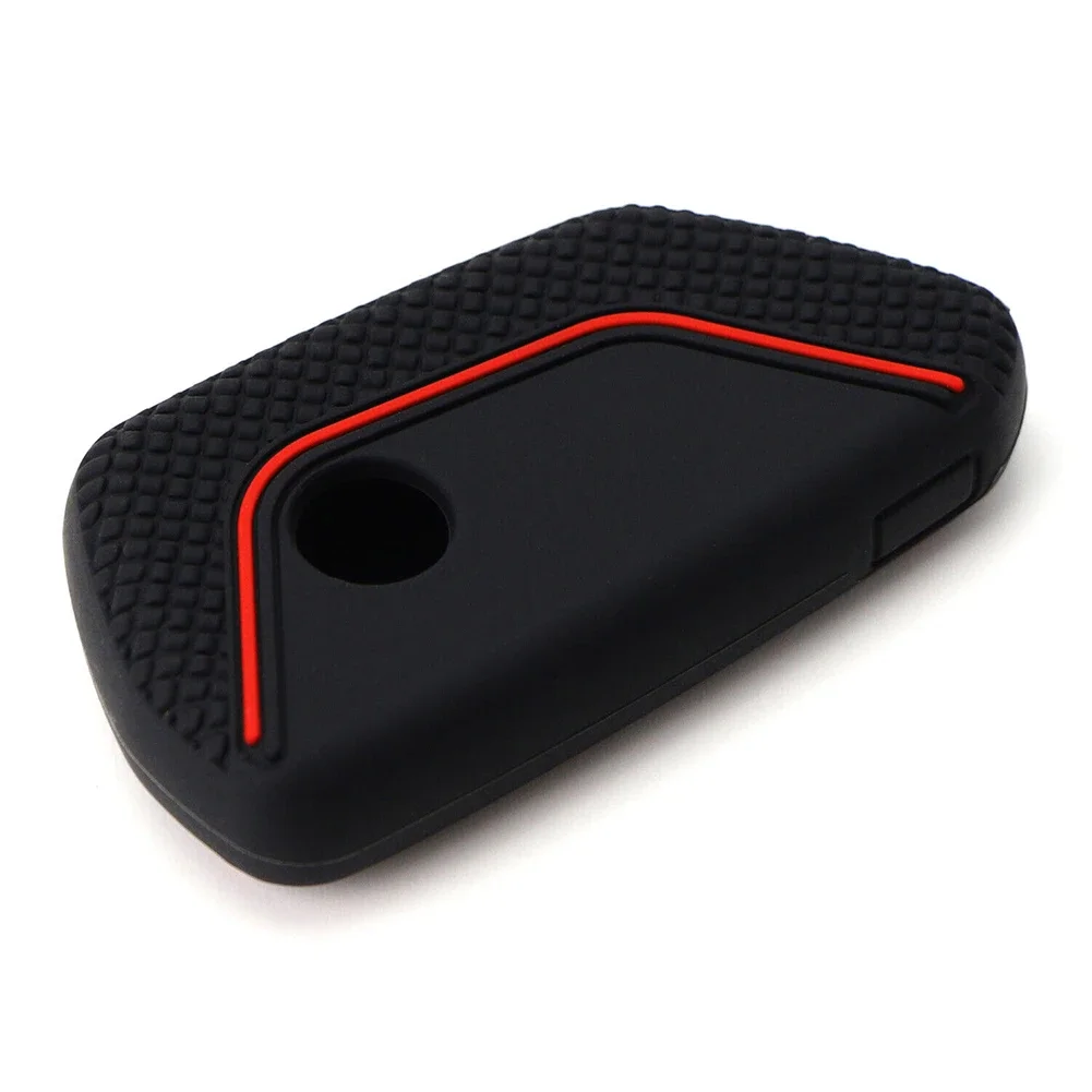 High Quality Brand New Car Key Case For ID.4 For Skoda Octavia Silicone For ID.3 Waterproof Black Black Red Line