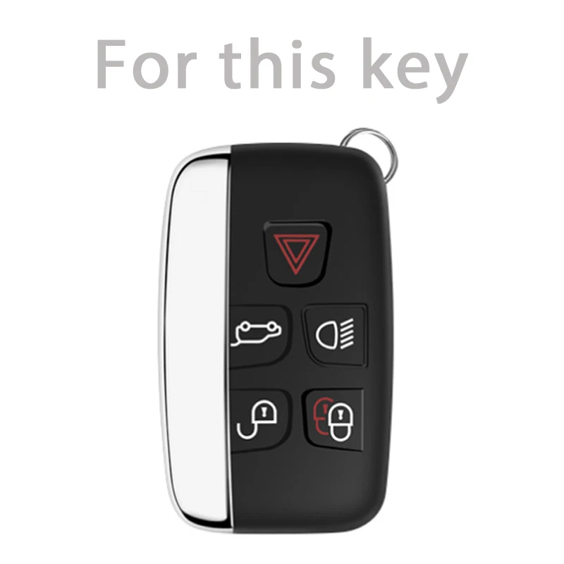 For Land Rover Range Rover Sport Evoque Freelander Velar Discovery 4 Jaguar XE XJ XF Guitar TPU Car Remote Key Case Cover Shell