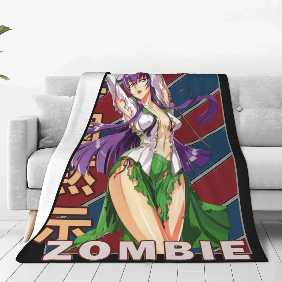 Saeko Busujima Highschool Of The Dead Hotd Flannel Throw Blankets Blankets for Bedding Bedroom Warm Bed Rug  demogorgon