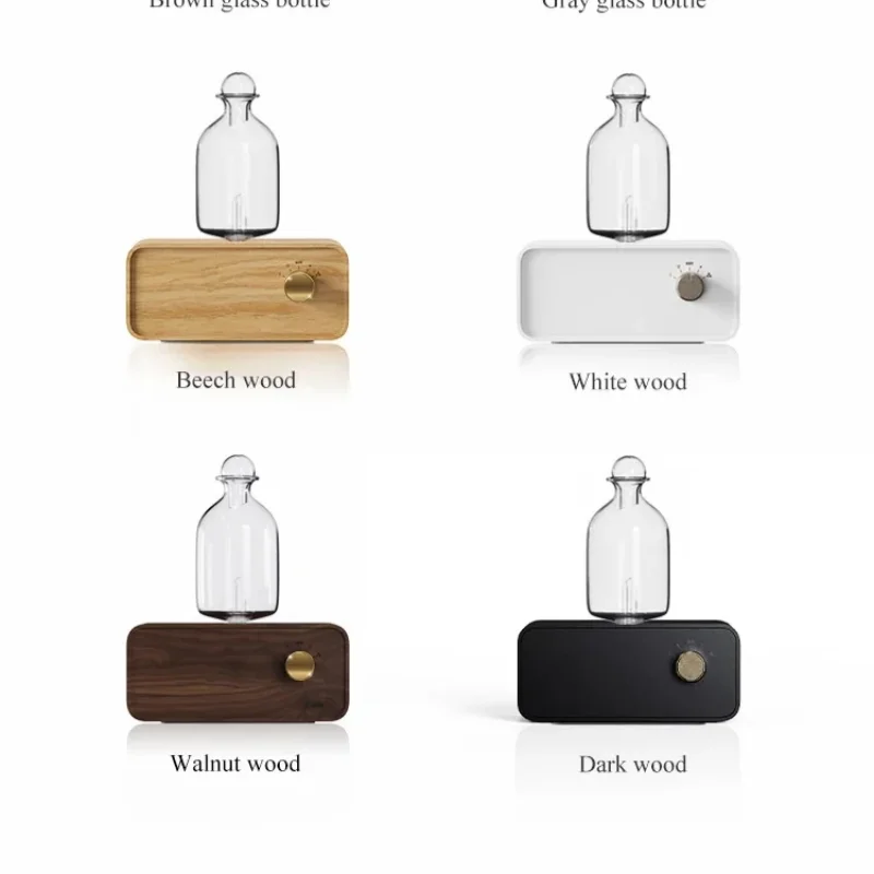 Essential Oil Diffuser Waterless Operated Aromatherapy Diffuser for Home Office Wood and Glass Aroma Diffuser Scent Machine