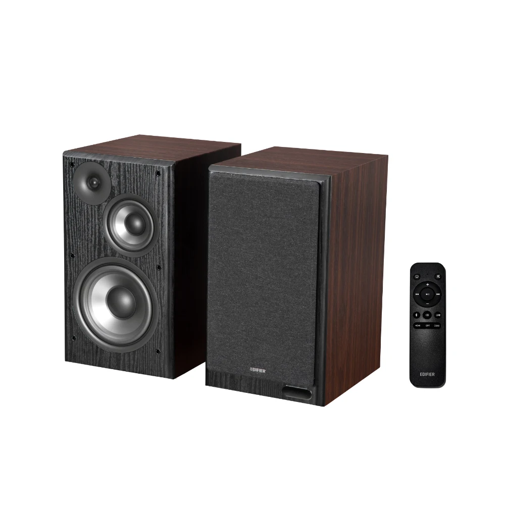 EDIFIER R2750DB MKII 144W RMS 3-weg actieve boekenplankluidsprekers Hi-Res draadloos LDAC Bluetooth 6.0 HDMI EARC optisch coaxiaal 7' woofer zijden tweeter ConneX-app