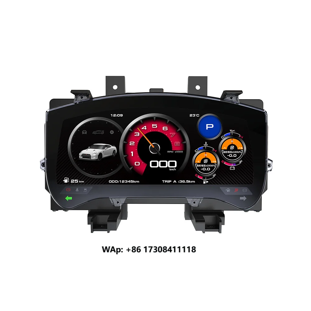 

1920*720 LCD Digital Cluster Virtual Cockpit for GTR R35 2008-2015 Speedometer Dashboard Screen Multimedia Player