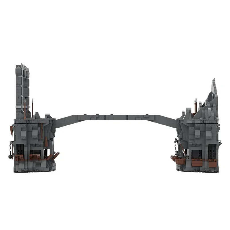 

Строительные блоки Moc, волшебные кольца, сцена из фильма, модель моста, технология, кирпичи, сделай сам, сборка, вид на улицу, игрушки, подарки для детей