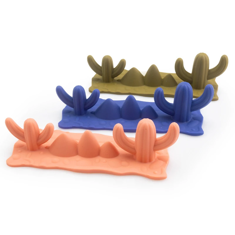 Cactus Silicone Nail Brush Rack Shelf Painting Pen Rest Holder Stand Colorful Uv Gel Brush Display Holder