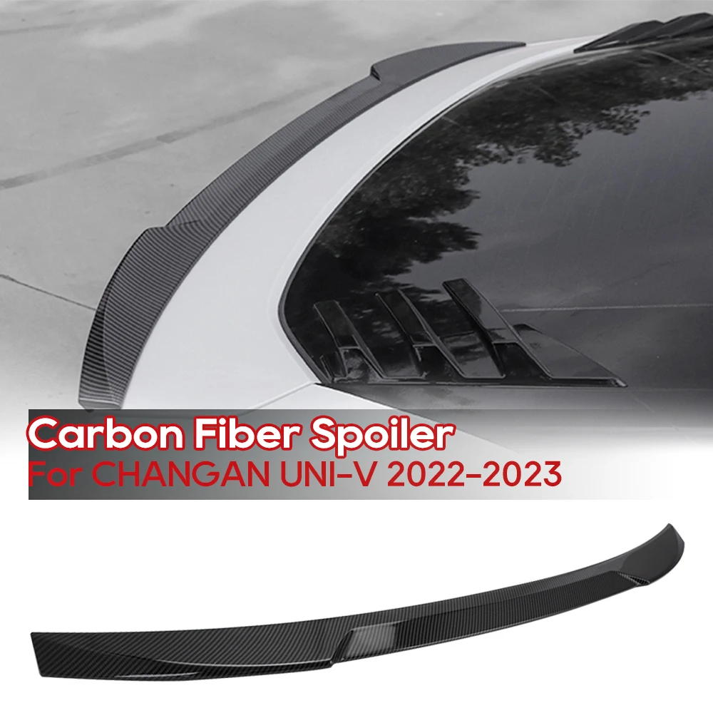 

Car Rear Spoiler For CHANGAN UNI-V 2022 2023 Rear Wing Tail Fin Accessories Tail Wing Carbon Fiber Look Car Styling Decoration