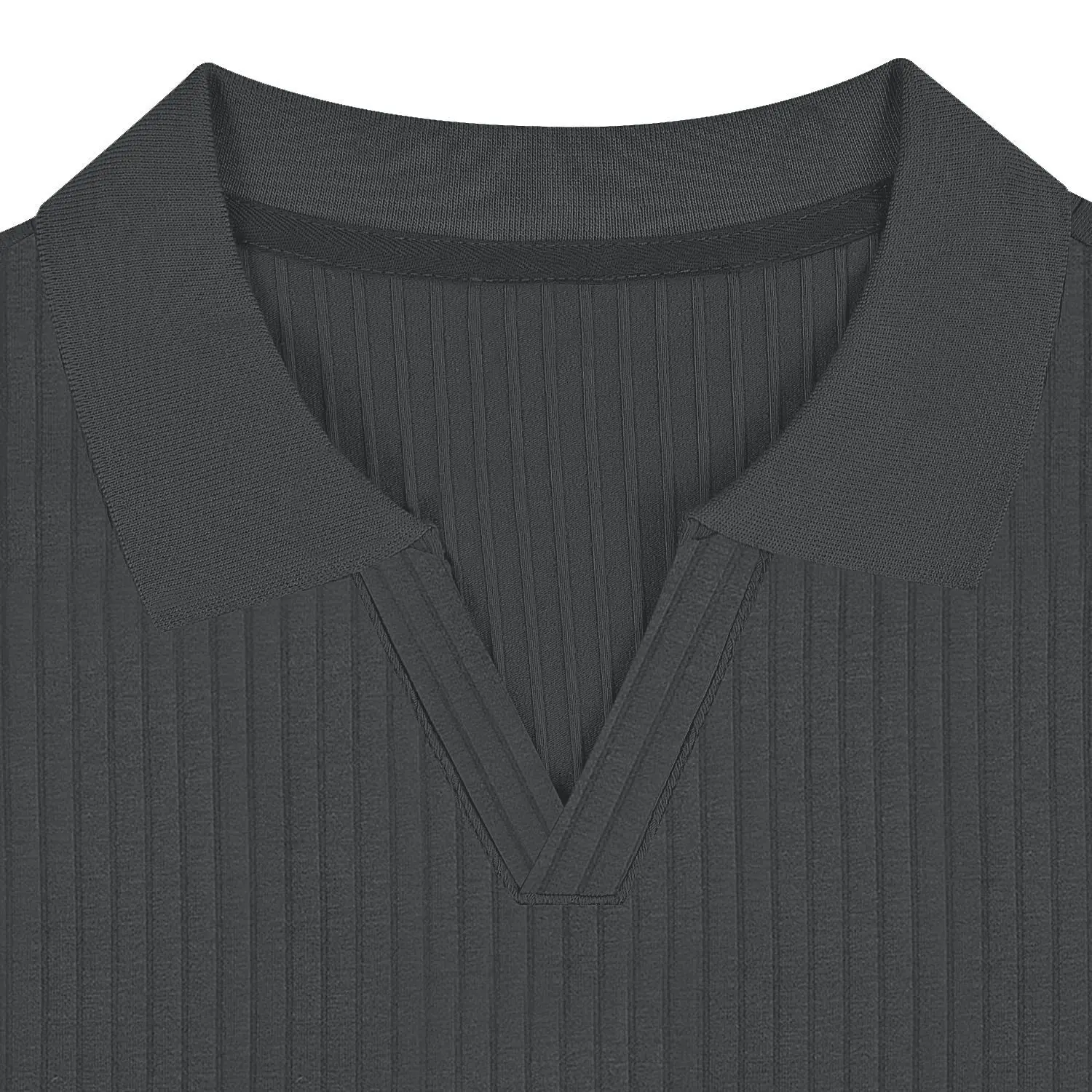 Neues Sommer-Herren-Freizeit-Poloshirt mit Kragen, V-Ausschnitt und Kurzen Ärmeln für den Täglichen Gebrauch – Detail 11