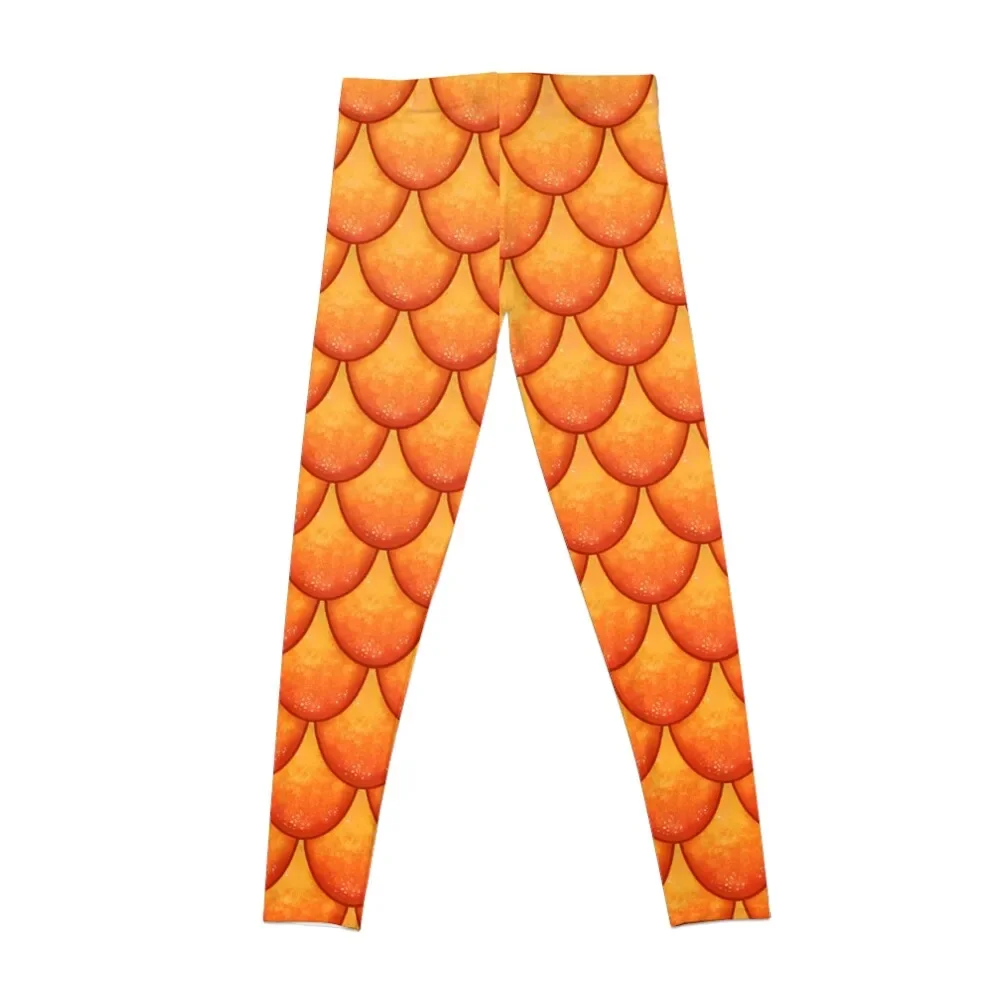 Fish Scales - Orange Version Leggings Fitness woman Women's pants sportswear for gym sport legging Womens Leggings