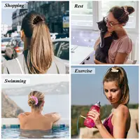 Fashion 3PCS/Set Satin Silky Scrunchies Hair Rope Luxury Solid Color Elastic Hair Bands Women Hair Accessories Headwear - Image 4