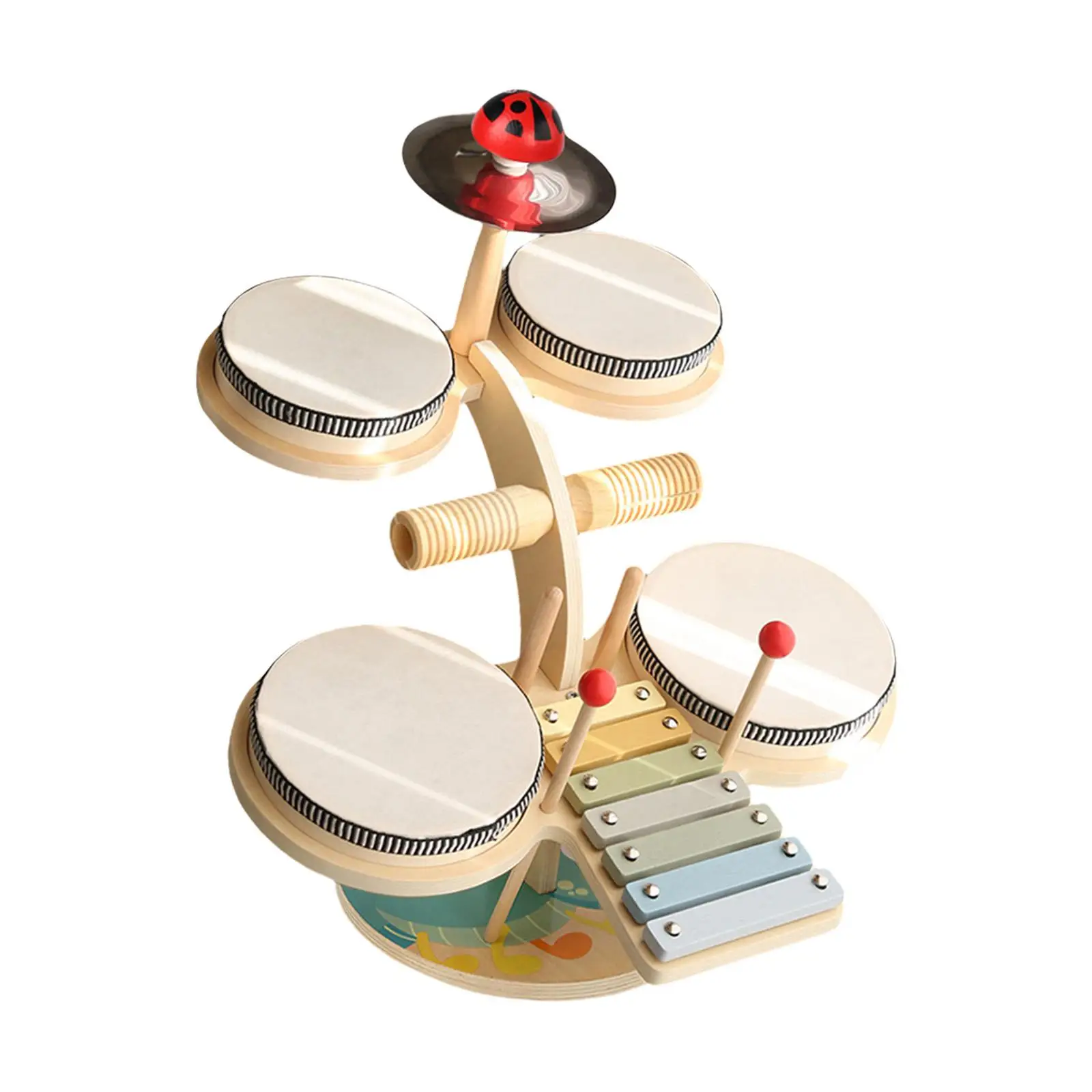 

Xylophone Drum Set Learning Toy Educational Fine Motor Skill Musical Instrument Toy Baby Drum Set Montessori for Boy Girl Kids