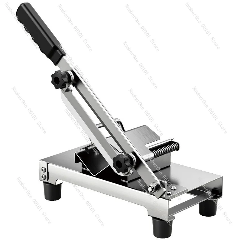 Manual Meat Slicer 304 Stainless Steel Lamb Beef Roll Cutter Home Kitchen Frozen Meat Shaving Tool Adjustable Thickness Lever