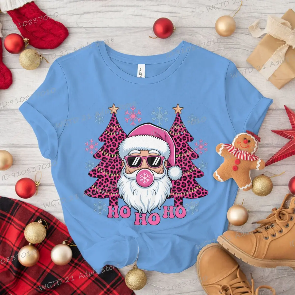 قميص عيد الميلاد للرجال والنساء مطبوع عليه سانتا كلوز، ملابس يومية للخروج في الخريف والشتاء، ملابس شارع عيد ميلاد سعيد عتيقة