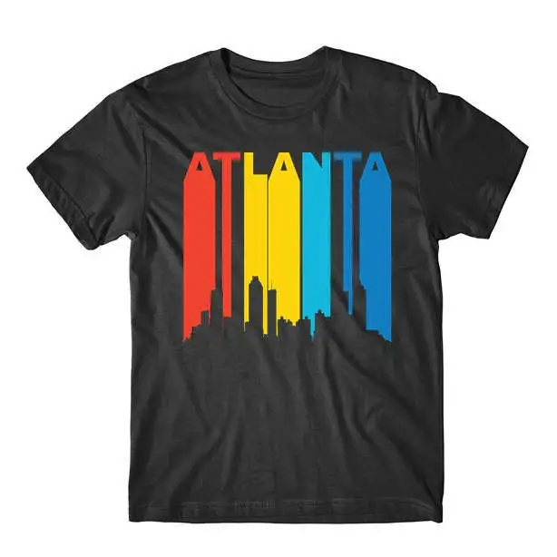 Atlanta T Shirt Retro 1970's Georgia Cityscape Downtown Skyline Mens GA