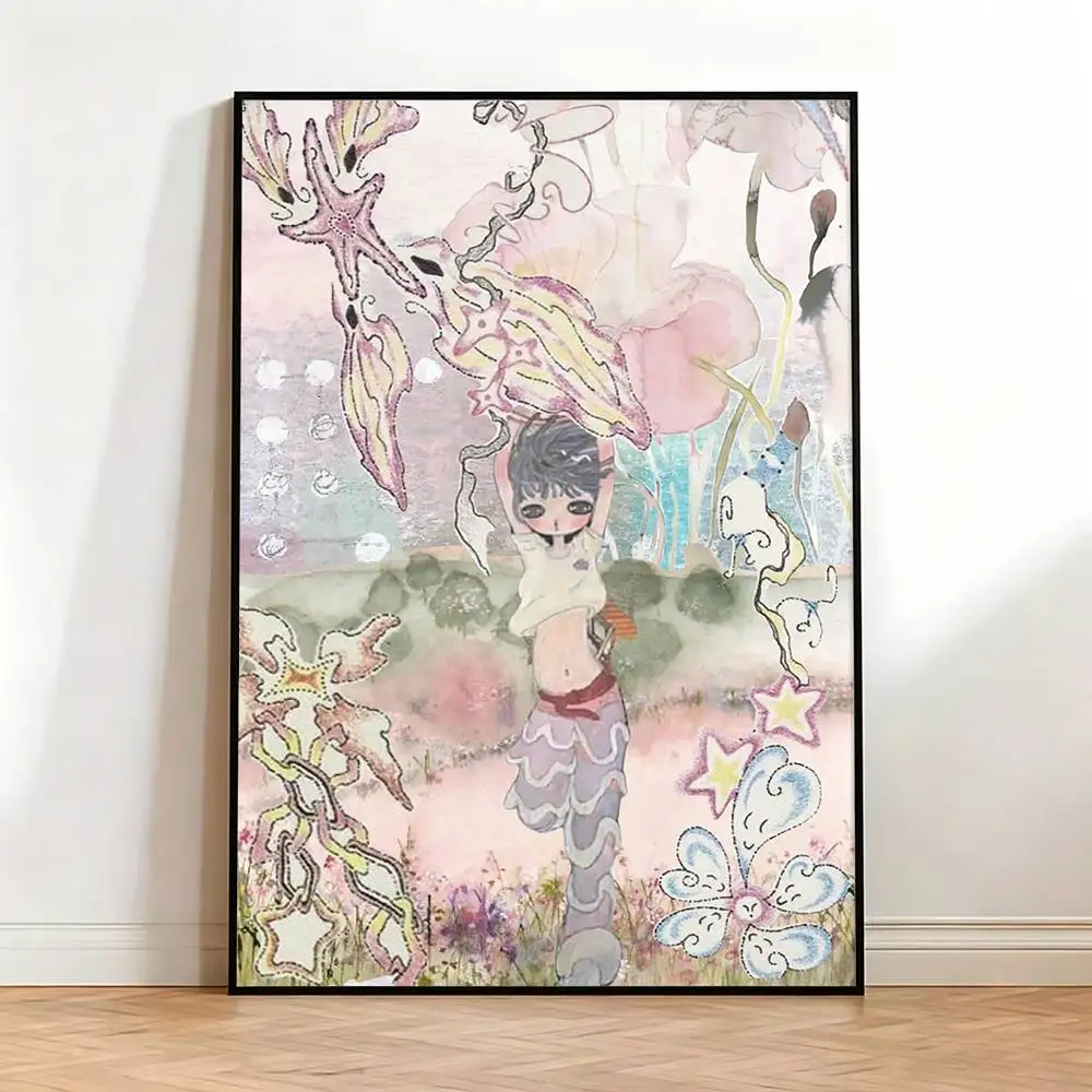 A-Aya T-Takano Kawaii Girl   Poster Waterproof Wall Art Sticker For Bar Living Room Vintage Decor High Quality Print Gift