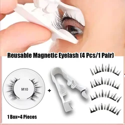 Magnetische Wimpern Locken wickler lange dicke 3d magnetische Wimpern wieder verwendbare magnetische falsche Wimpern Pinzette Set natürlich aussehend w