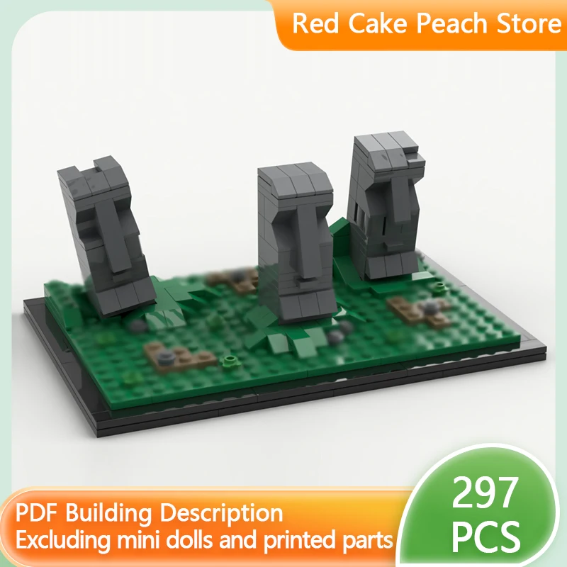 

Конструктор City Street View MOC: Модульные кирпичики «Статуи Моай с острова Остров Воскресения», развивающая игрушка для детей, подарок на праздник, набор для сборки