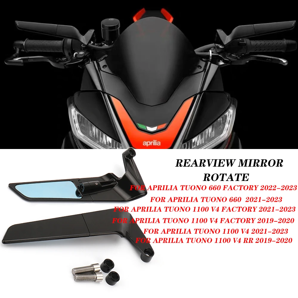 

For Aprilia Tuono 660 Factory/1100V4 Factory/1100 V4 RR 2023 NEW Rear View Mirrors Motorcycle Rearview Side Mirrors